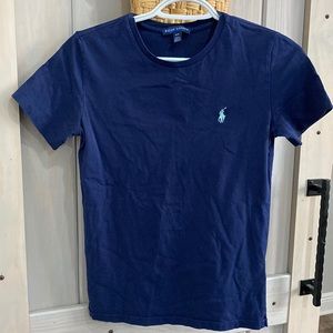 Navy blue Ralph Lauren tshirt size medium kids